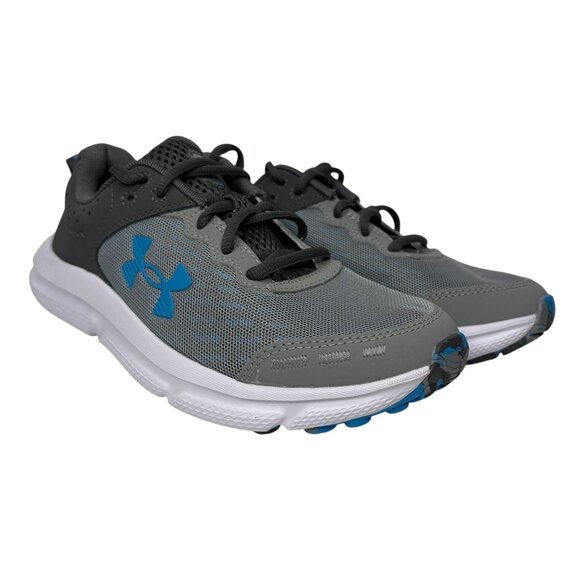 Under Armour Charged Assert 10 Sneakers Boys Size Y6 Blue Gray New - Picture 9 of 9